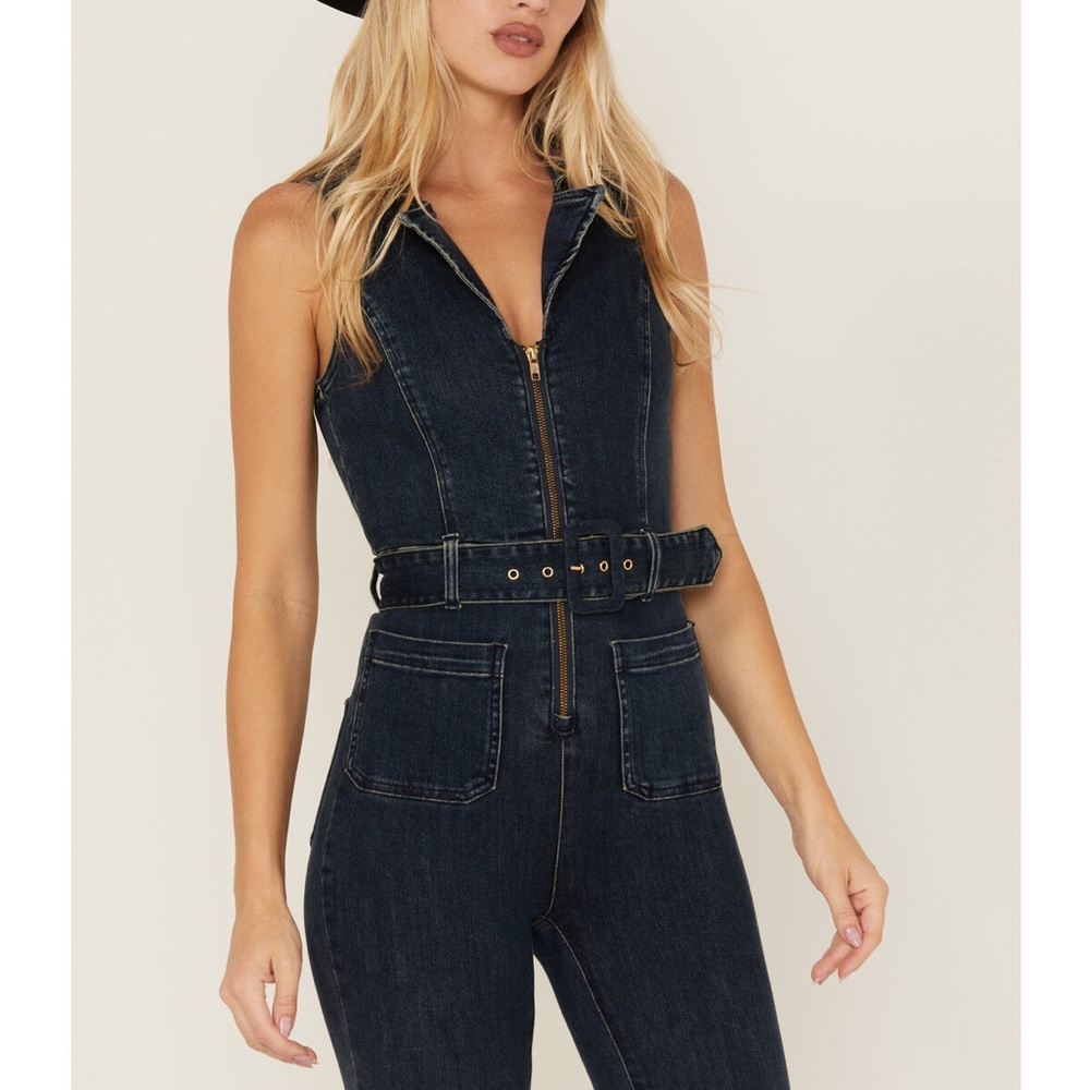 Show Me Your Mumu Jacksonville Denim Sleeveless Jumpsuit